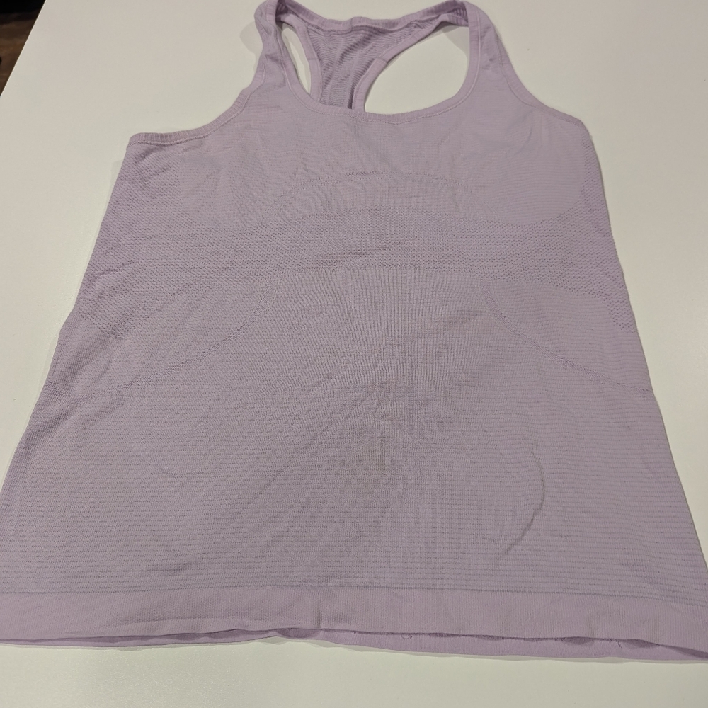 Lululemon Swiftly Tech Racerback Lilac Quartz Size 10 Lavender Tank Top